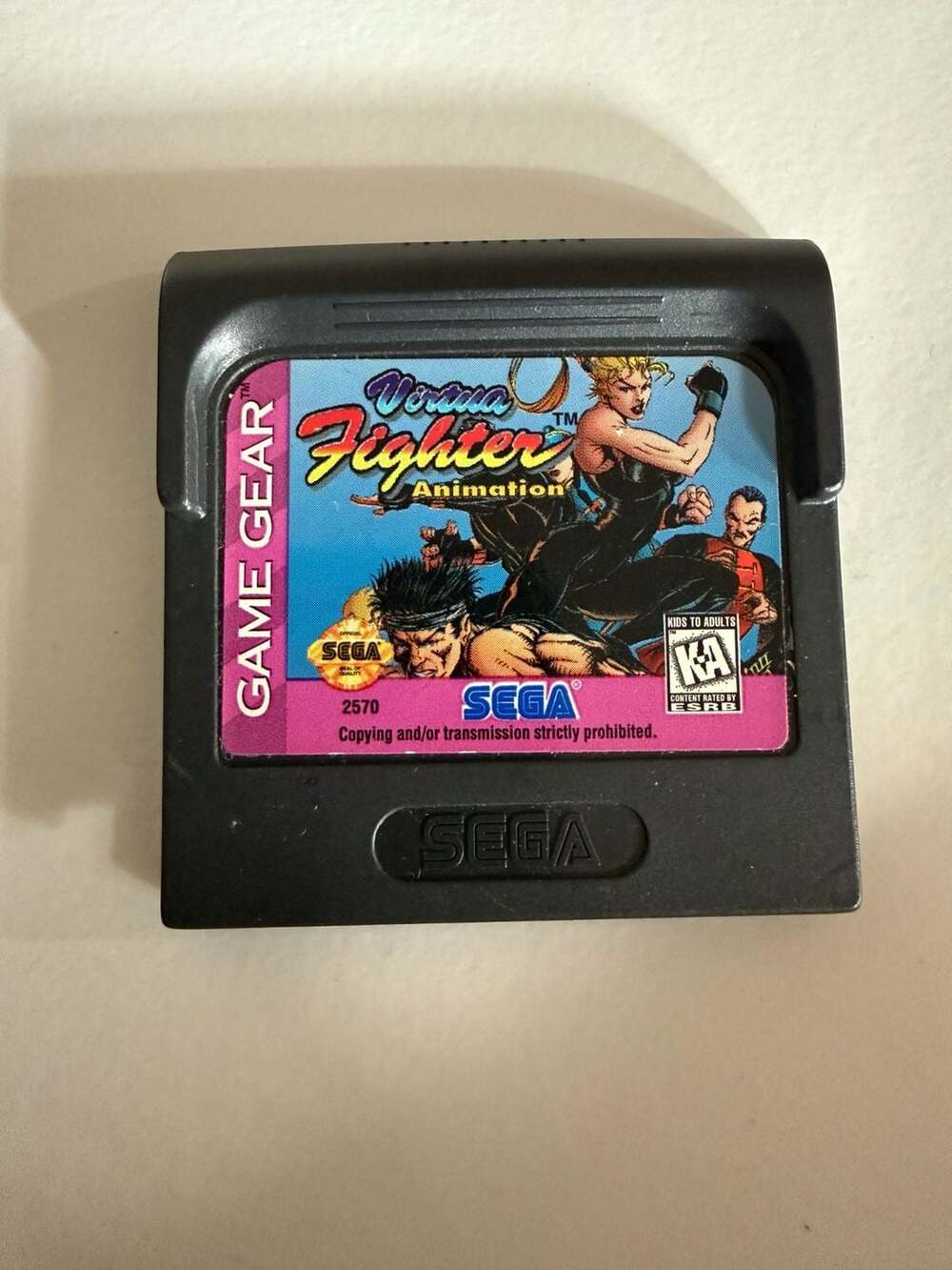 Virtua Fighter Animation Sega Game Gear Cartridge